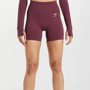 GYMSHARK the Vital Stretch Shorts in Maroon Women's Size Small